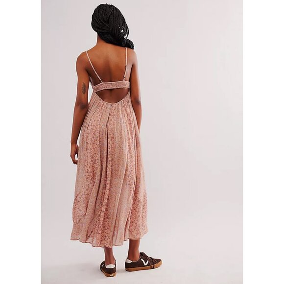 🎉LAST CHANCE🎉 FREE PEOPLE Forever Time Dress / Dusty Pink Combo - Picture 2 of 10